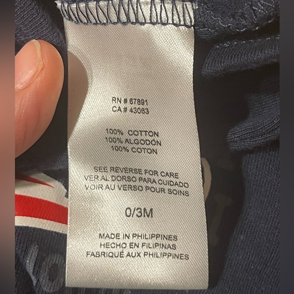 3~Patriots Onesies One Piece Snap Suit Baby 0-3 Month Red/White/Blue 100%Cotton - Picture 9 of 10